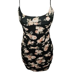 NWT Windsor Floral Ruffled Side Bodycon Tank Dress